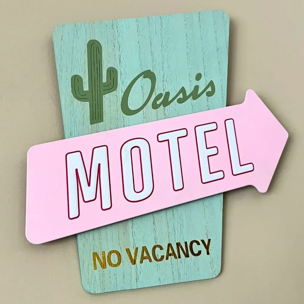 NWT Target Bullseye Retro Motel Sign Set Palm Springs Theme